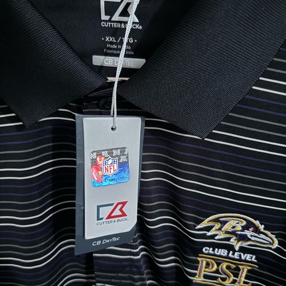 Baltimore Ravens cutter & buck club level polo NWT - Picture 2 of 3